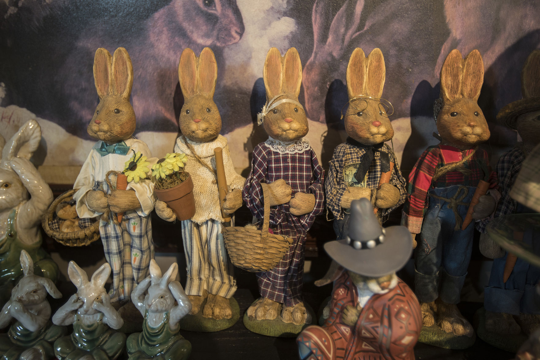 Bunnies made of resin